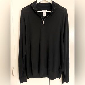 100% Merino Wool Quarter Zip Long Sleeve Pullover from Gap